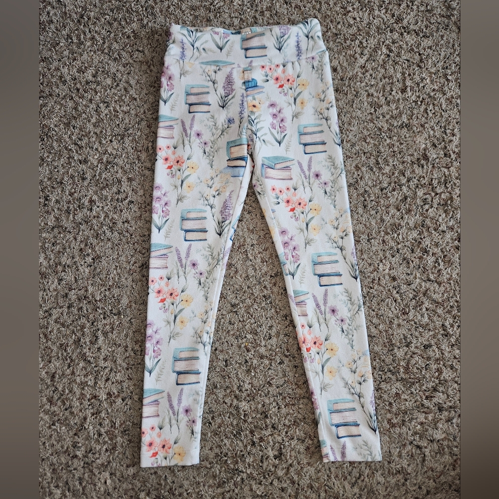Charlies Project Kids Leggings Wildflower Books And Bouquets | Small